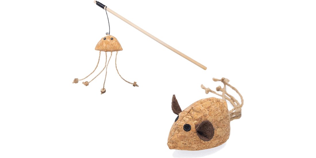 Beeztees Set di giochi in Sughero e Catnip per…