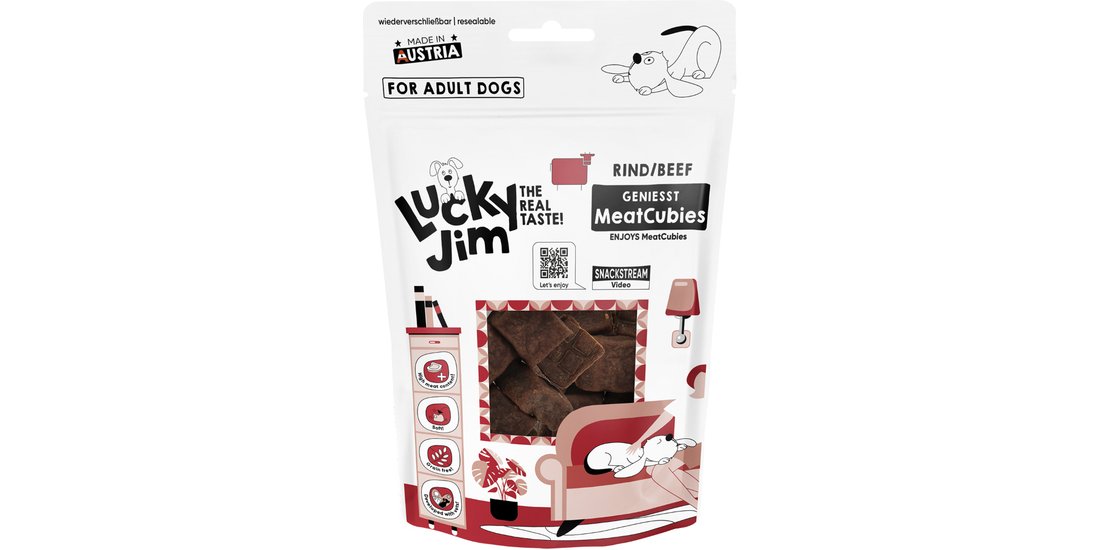 Lucky Jim MeatCubies 70 g – Manzo