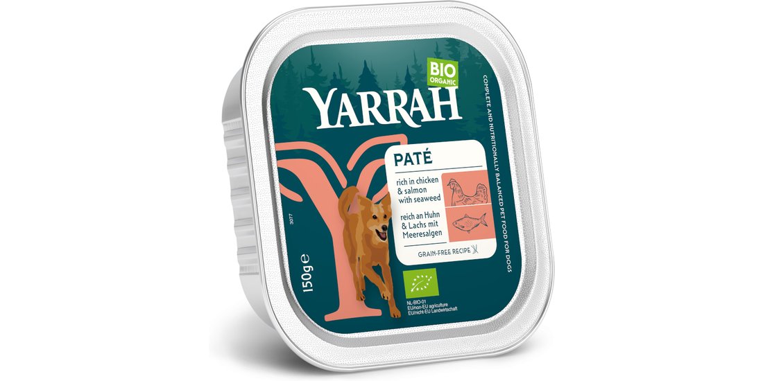 Yarrah Bio Paté 12 x 150 g – Pollo bio con Salmone…