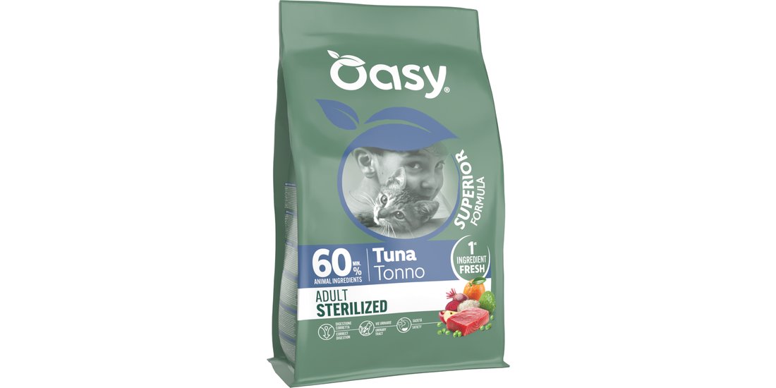Oasy Dry Cat Superior Adult Sterilized Tonno – …