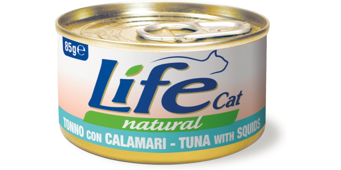 Life Cat Natural Adult 6 x 85 g – Tonno con Calamari…