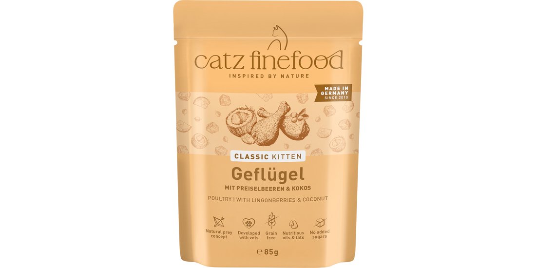 catz finefood Kitten 8 x 85 g – No. 03 Pollame…