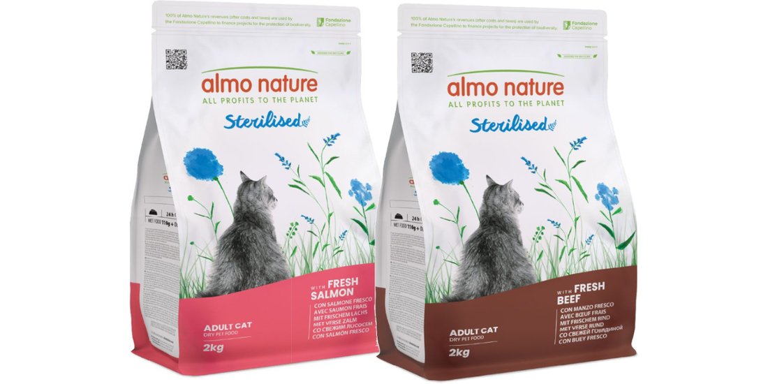 Set prova misto! 2 x 2 kg Almo Nature Sterilised…