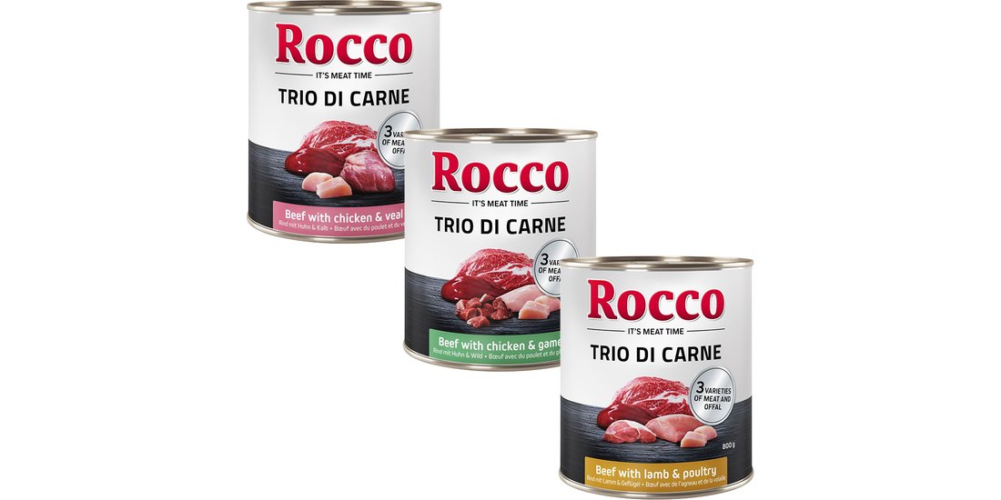 Rocco Classic Trio di Carne 24 x 800 g Alimento…