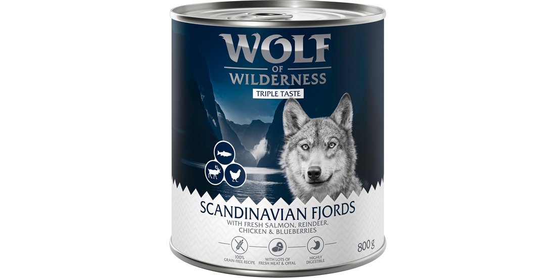 Wolf of Wilderness Adult 12 x 800 g umido Single…