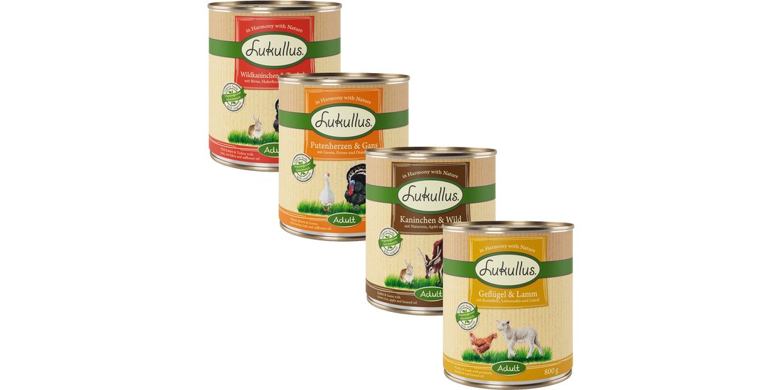 Lukullus 24 x 800 g – MIx 1 (4 gusti): Pollame…