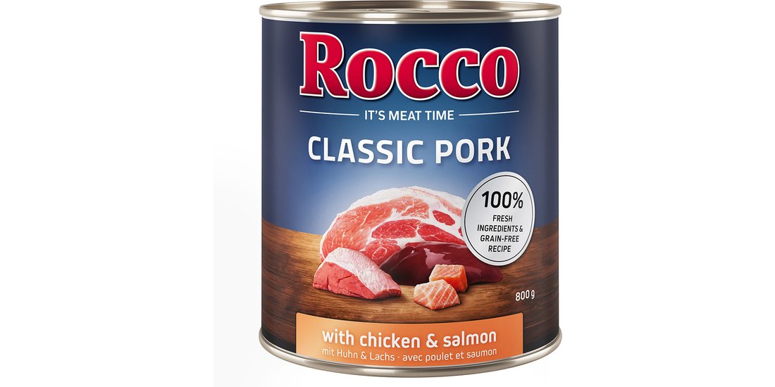 Rocco Classic Pork 12 x 800 g umido per cane – …
