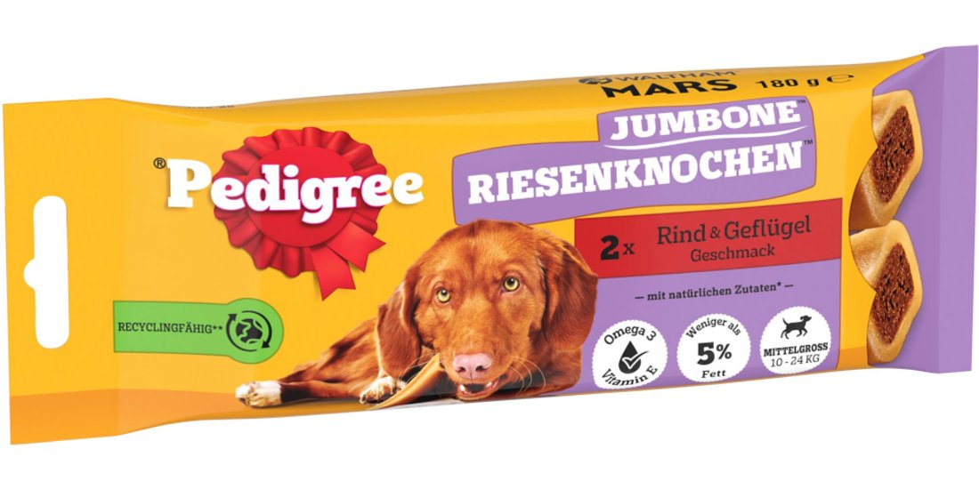 Pedigree Jumbone Medium – Manzo 180 g 2 pz