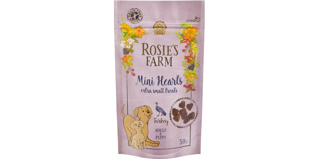 Rosie’s Farm Puppy & Adult “Mini Hearts” Tacchino…