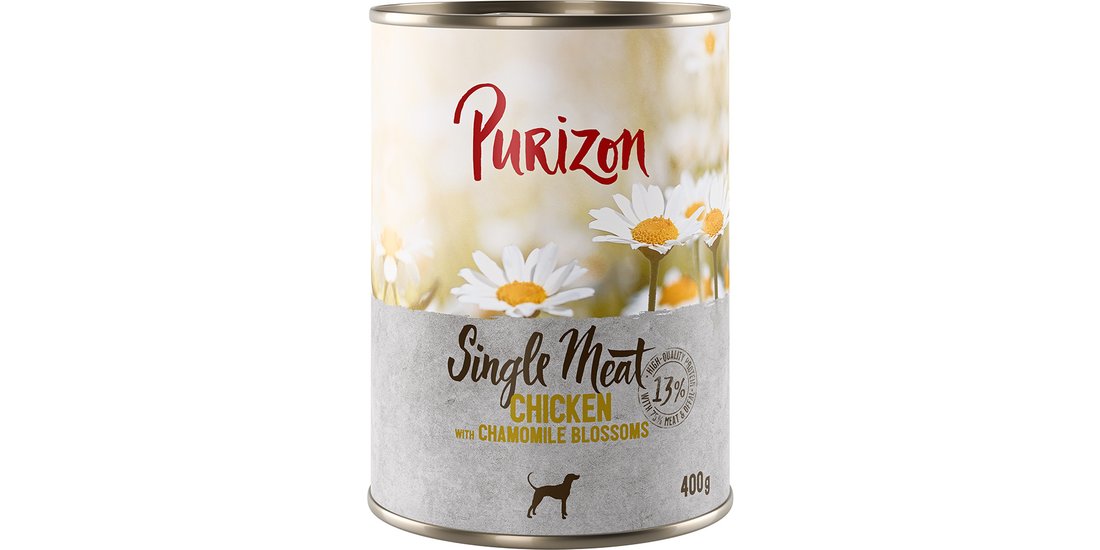 Purizon Single Meat 24 x 400 g – Pollo con fiori…