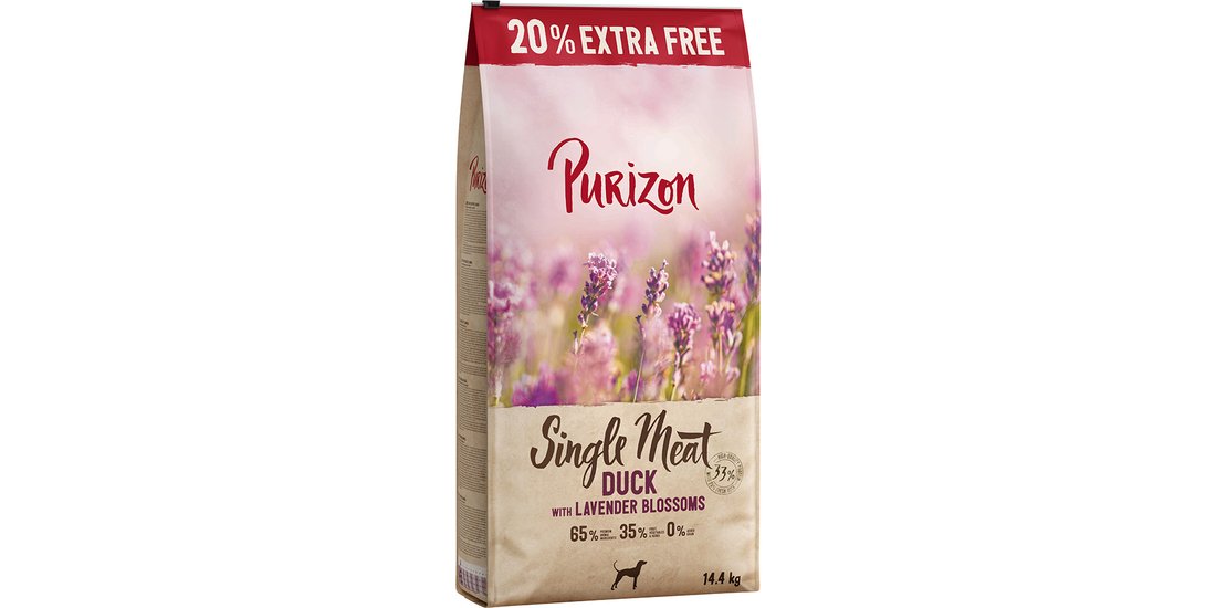 12 kg + 24 kg gratis! Purizon Adult Single Meat…