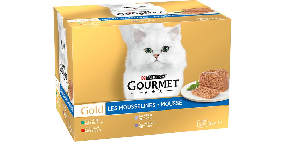 Gourmet Gold Mousse e Paté 24 x 85 g Umido per…