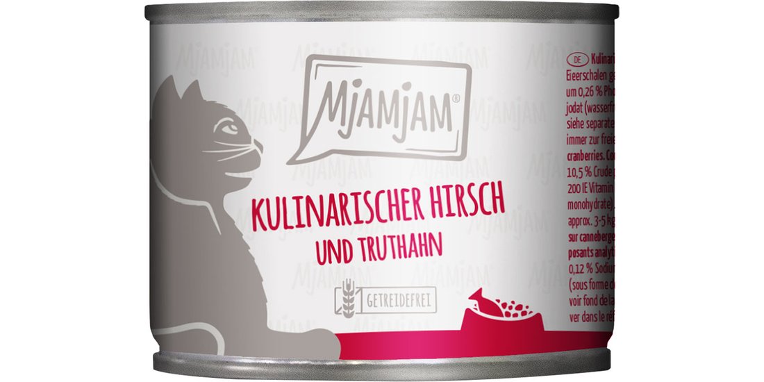 MjAMjAM 6 x 200 g umido gatto – Cervo Tacchino…