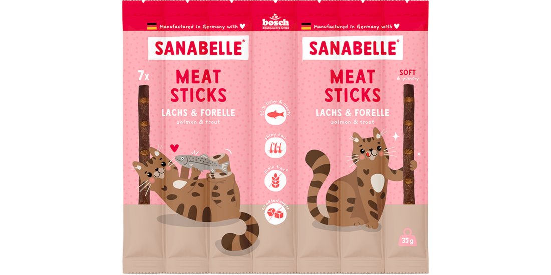 Sanabelle Meat Sticks – 35 g Salmone & Trota