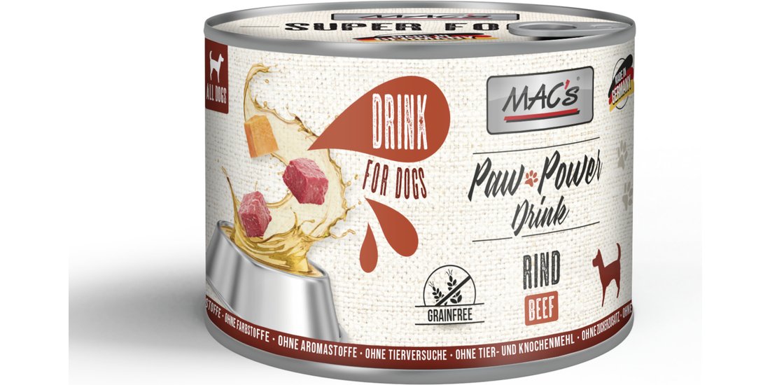 MAC’s Dog Paw Power Drink 6 x 185 g – Manzo