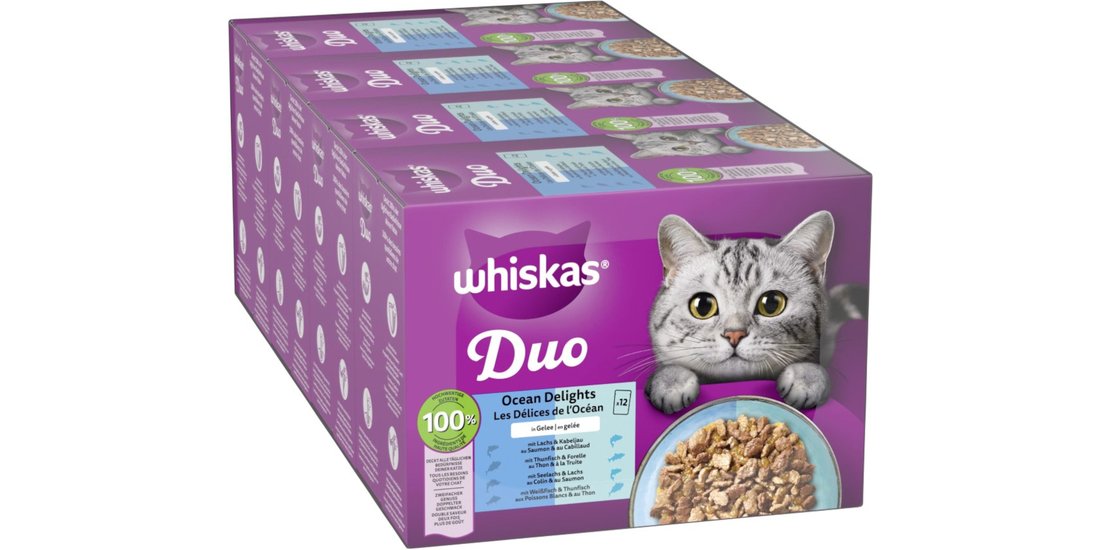 Whiskas Duo in buste Pacco misto 48 x 85 g Alimento…