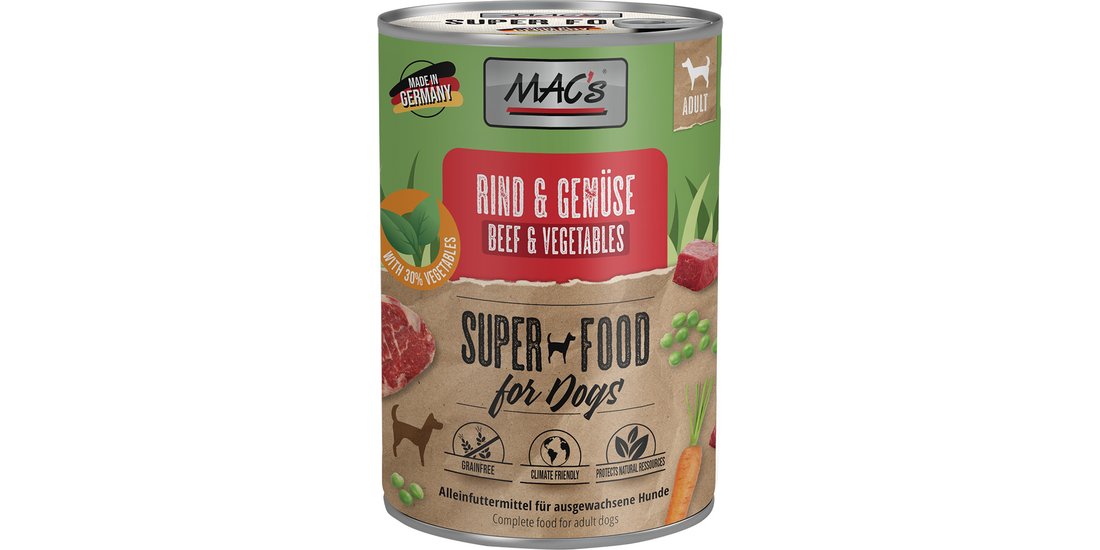 MAC’s 24 x 400 g Alimento umido per cane – Manzo…