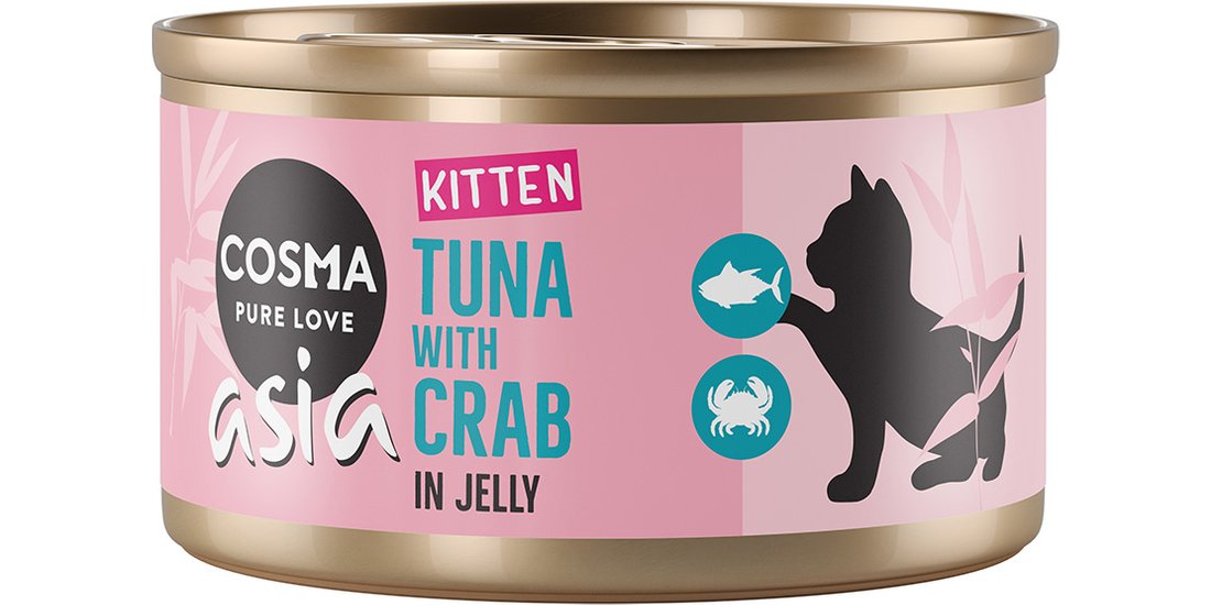 Cosma Asia Kitten in gelatina 6 x 85 g umido …