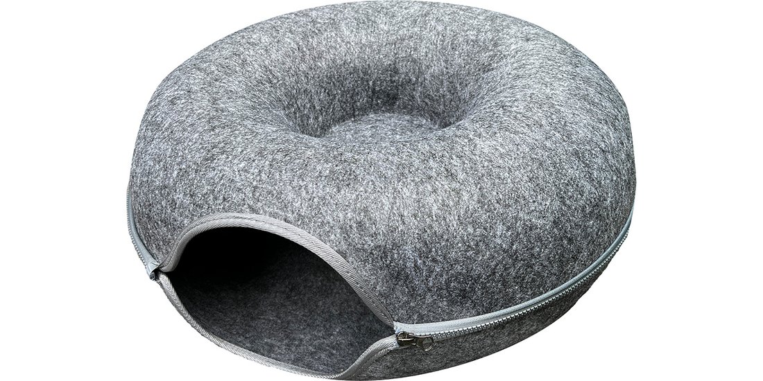 Tunnel a ciambella per gatti Aumüller – Grigio…