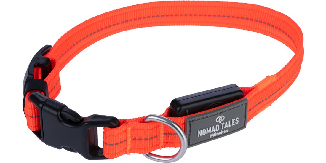 Collare in nylon Nomad Tales Spirit USB LED arancione…