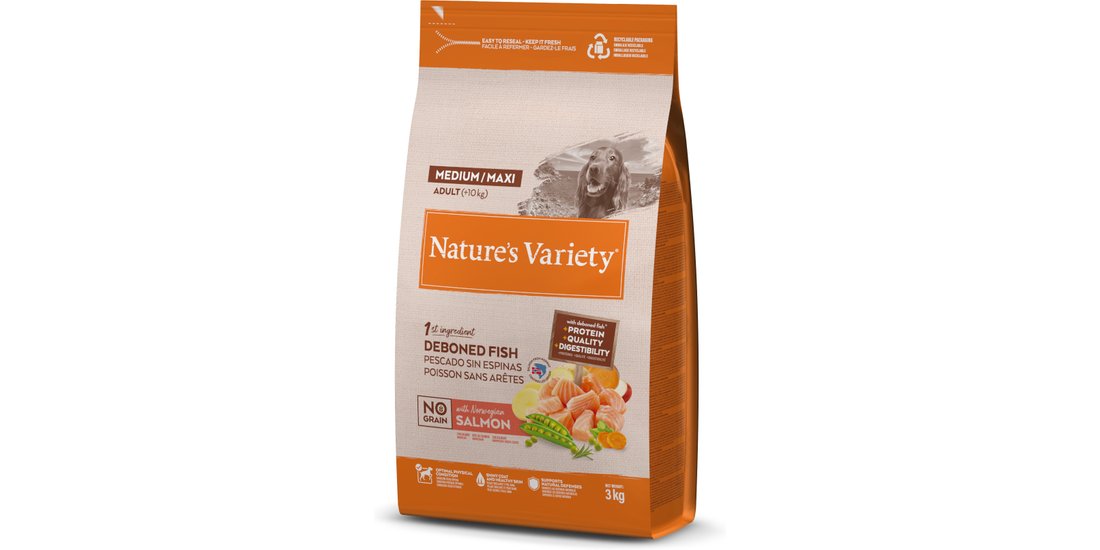 Nature’s Variety No Grain Adult Medium/Maxi Salmone…