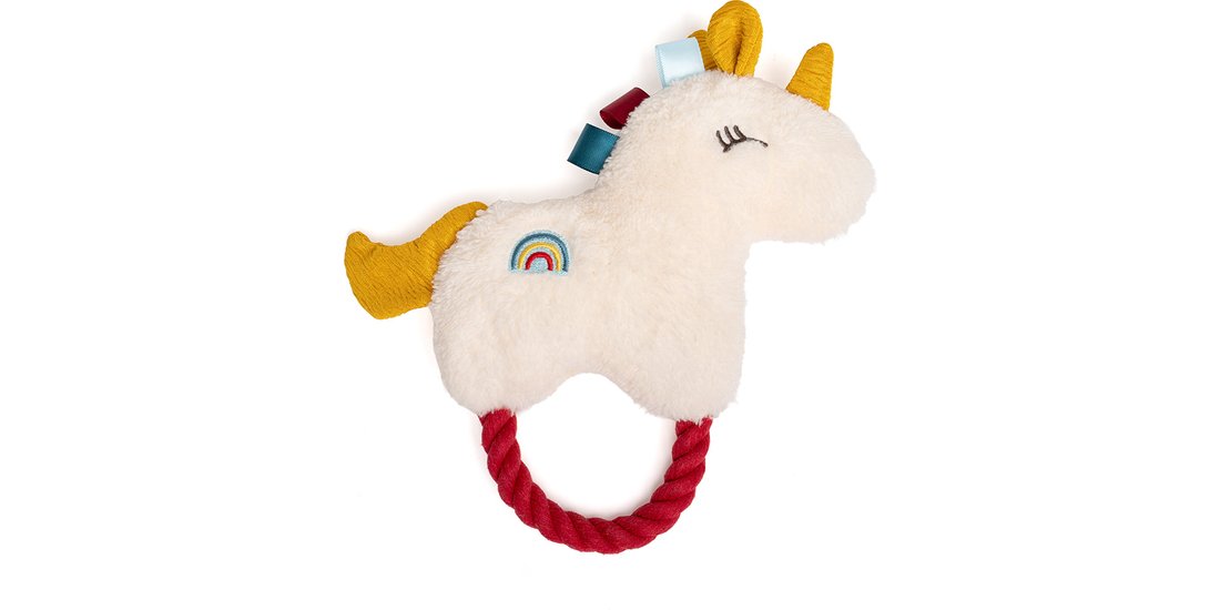 Gioco per cani TIAKI unicorno peluche con corda…