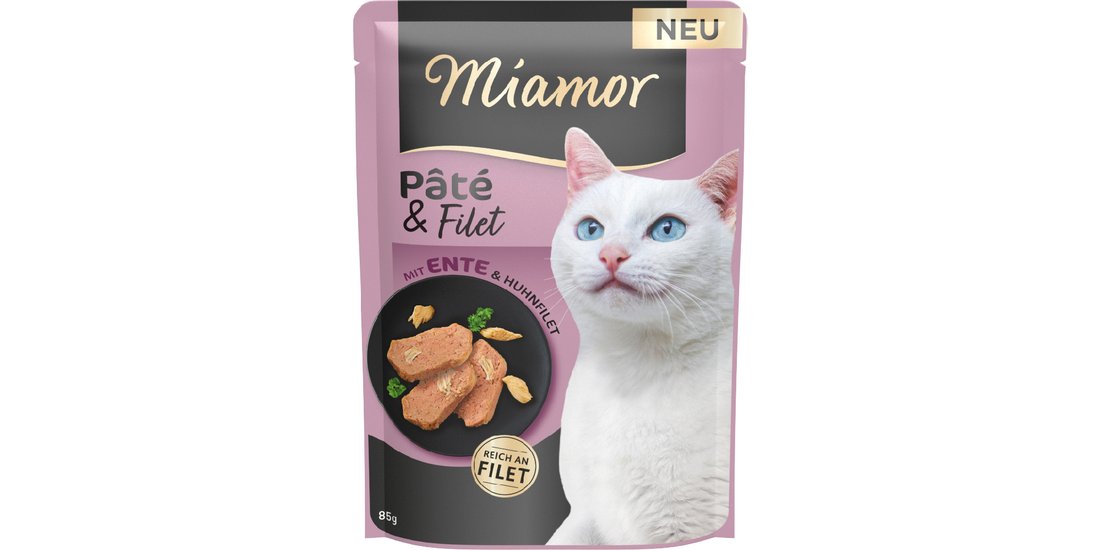 Miamor Pâté & Filet 10 x 85 g – con Anatra