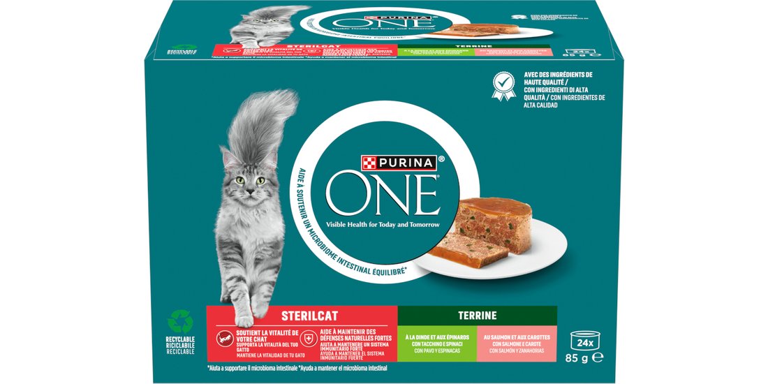 PURINA ONE SterilCat Terrina – 24 x 85 g Tacchino…