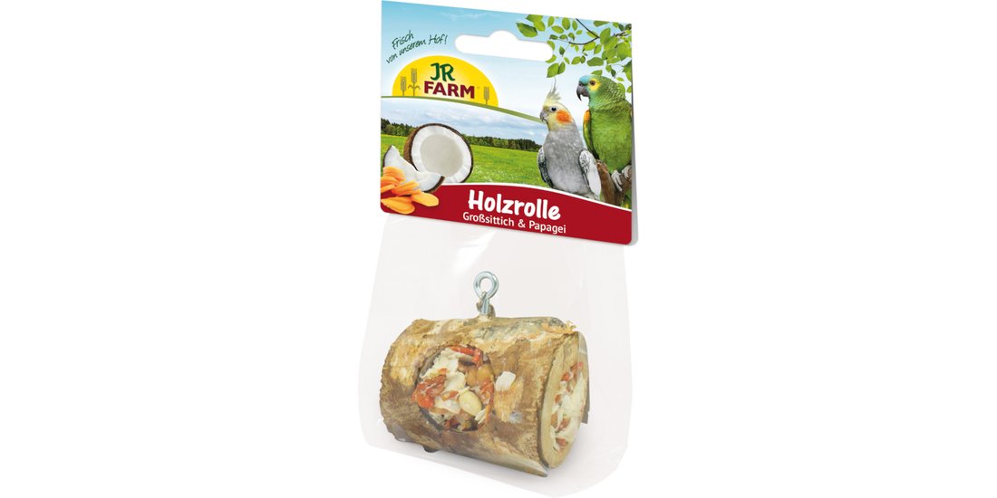 JR Farm Rullo di legno per Parrocchetti & Pappagalli…