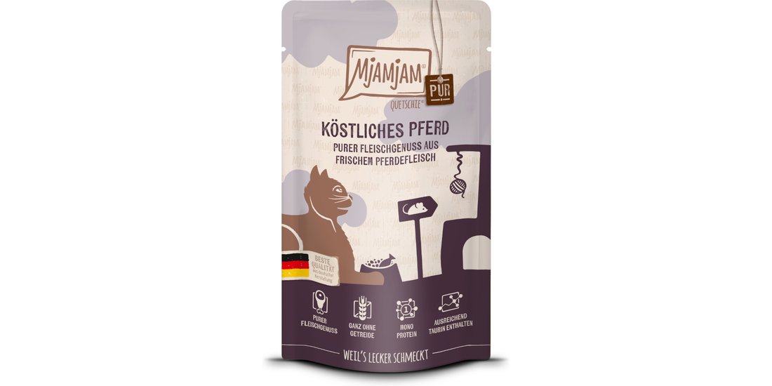 MjAMjAM Buste 12 x 125 g umido gatto – Cavallo…