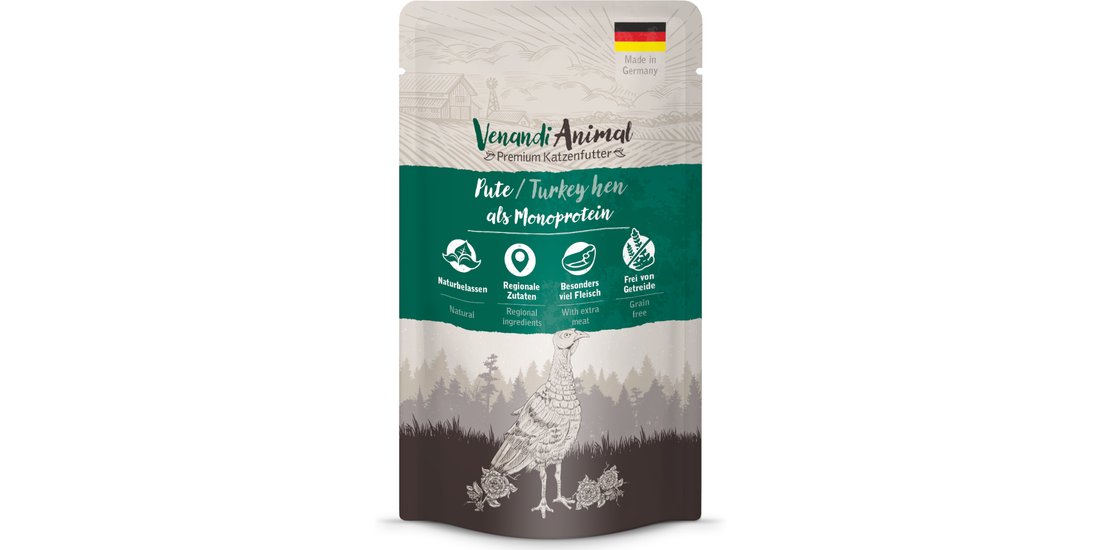 Venandi Animal Monoprotein 24 x 125 g – Tacchinella…