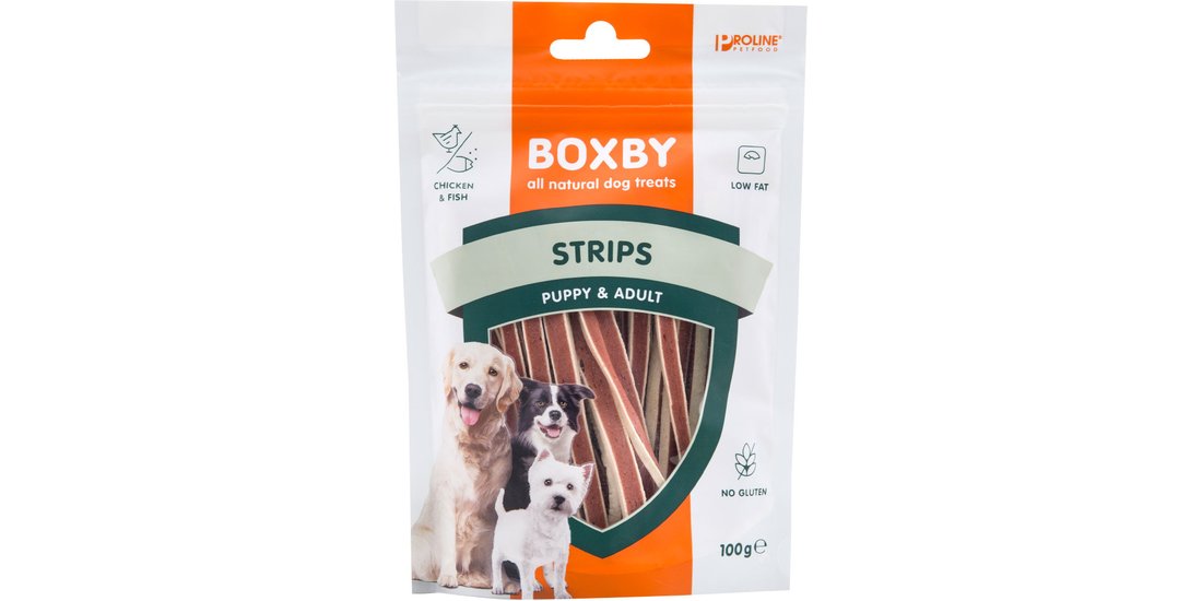 Boxby Puppy & Adult Strips Snack per cani – Set…