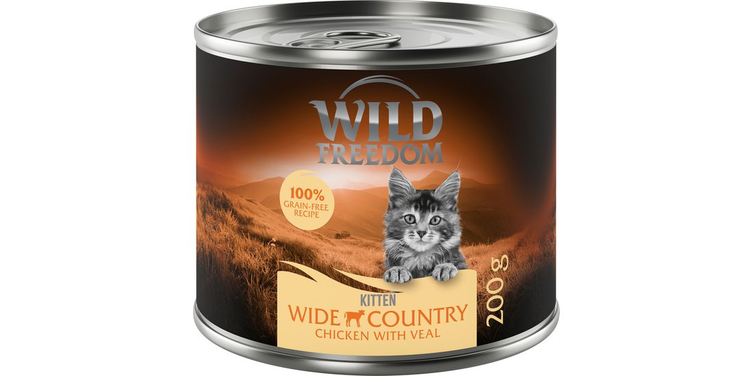 Wild Freedom Kitten lattine 12 x 200 g Umido …