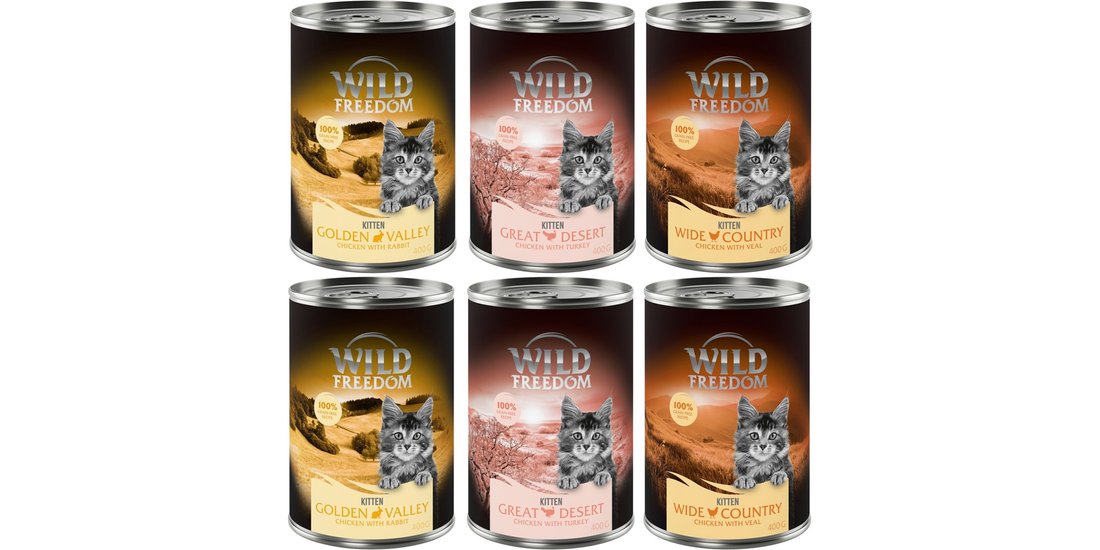 Wild Freedom Kitten 6 x 400 g Umido per gatto…