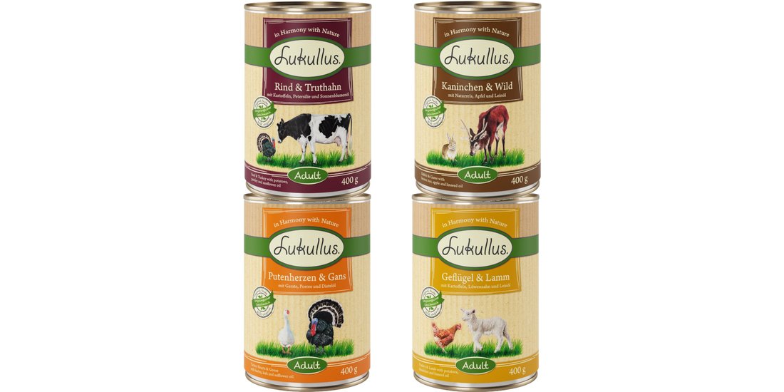 Lukullus 24 x 400 g – Mix 3 (4 gusti): Coniglio…