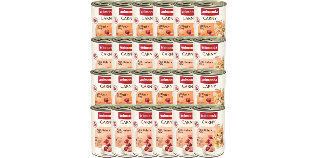 animonda Carny Kitten 24 x 400 g – Mix (Manzo…