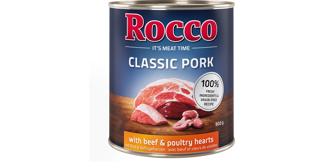 Rocco Classic Pork 24 x 800 g umido per cane – …