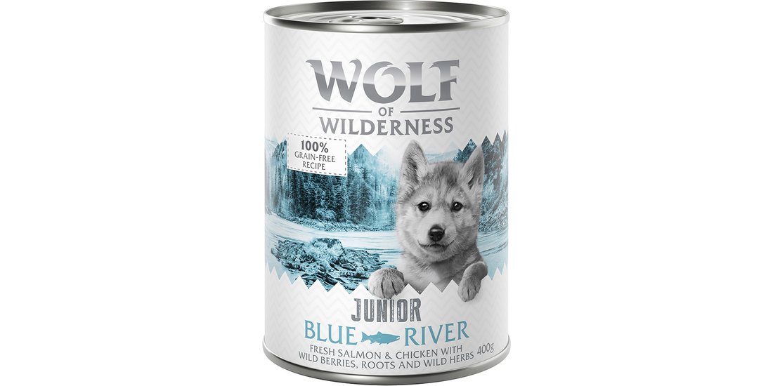 Wolf of Wilderness Junior 12 x 400 g umido per…