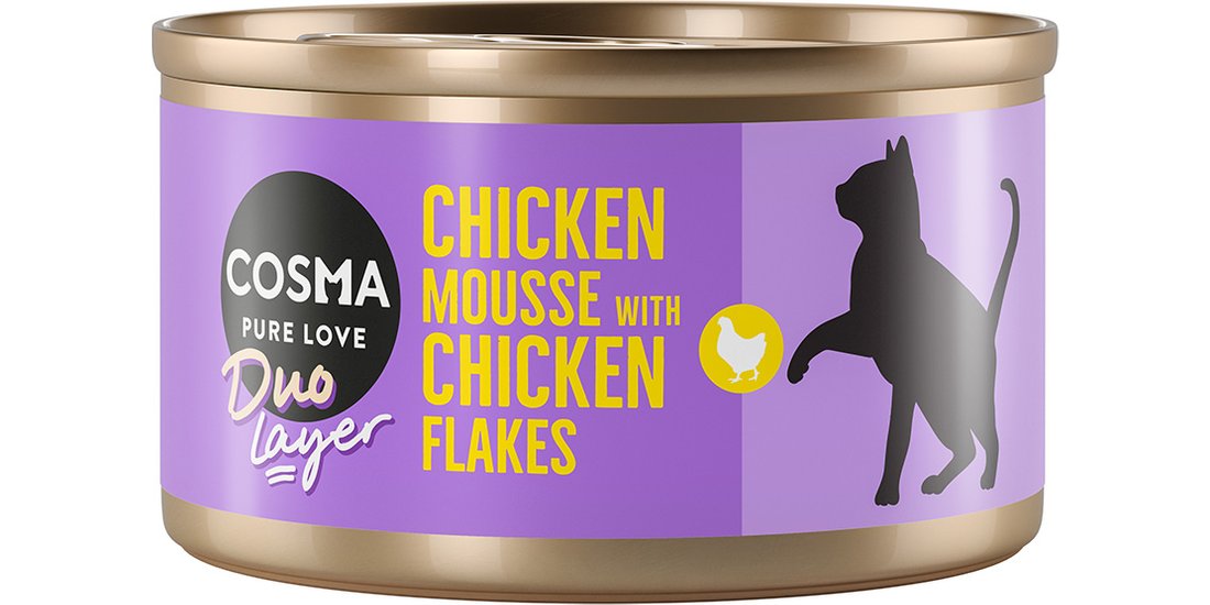 Cosma DUO Layer 6 x 70 g Umido per gatto – Mousse…