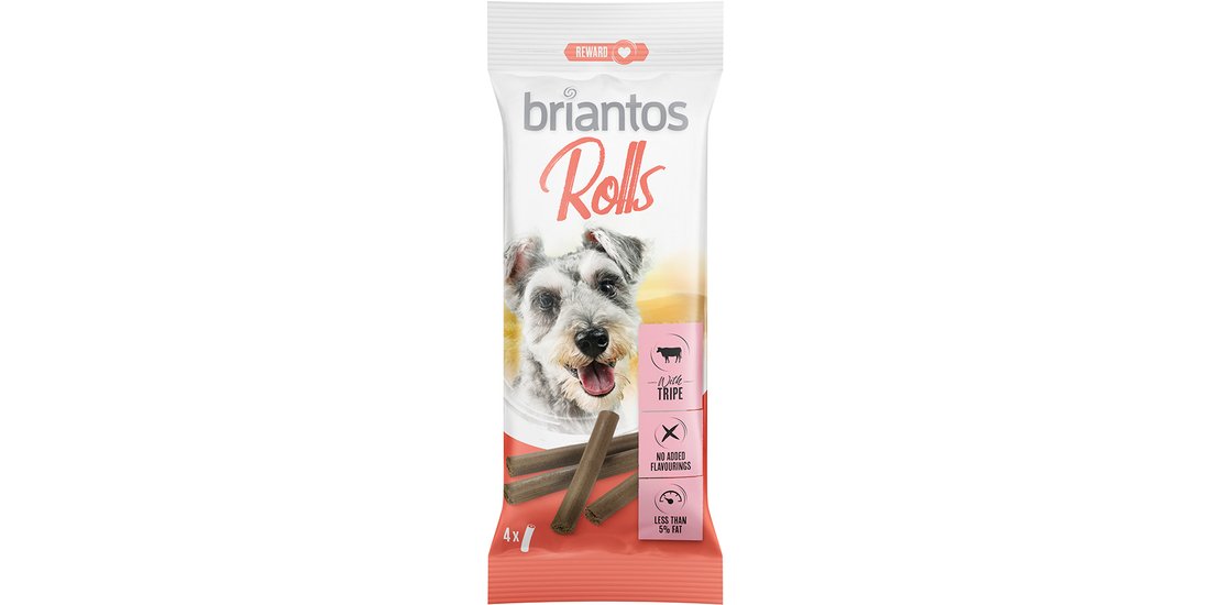 Briantos Rolls Snack per cane – 4 x 65 g Trippa…
