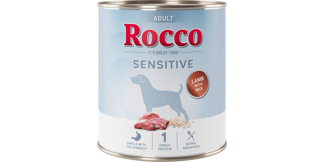 Rocco Sensitive 24 x 800 g – Agnello & Riso – …