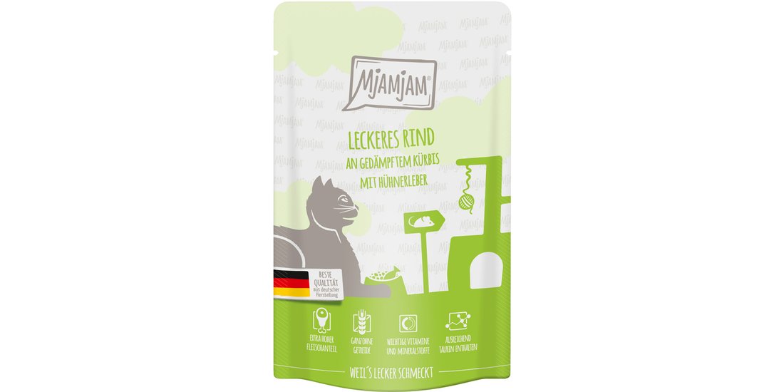 MjAMjAM Buste 12 x 125 g umido gatto – Manzo & …