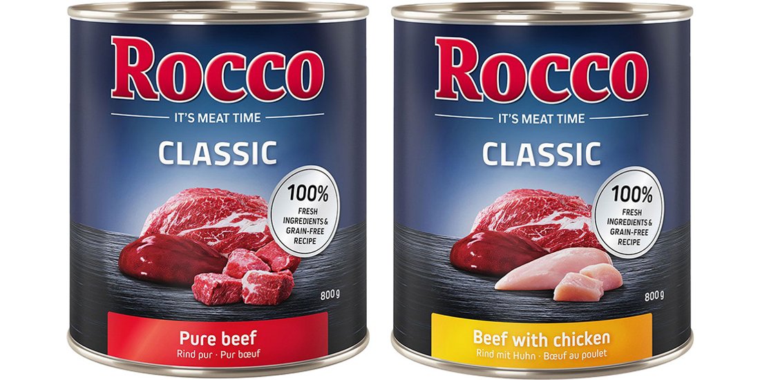 Rocco Classic 12 x 800 g Alimento umido per cani…