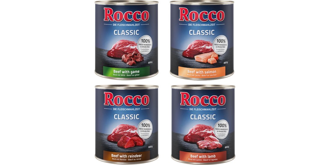 Rocco Classic 24 x 800 g Alimento umido per cani…