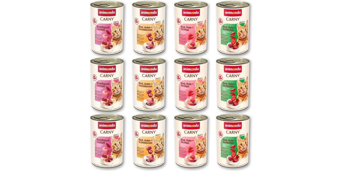 animonda Carny Adult 12 x 400 g – MIX Manzo & …