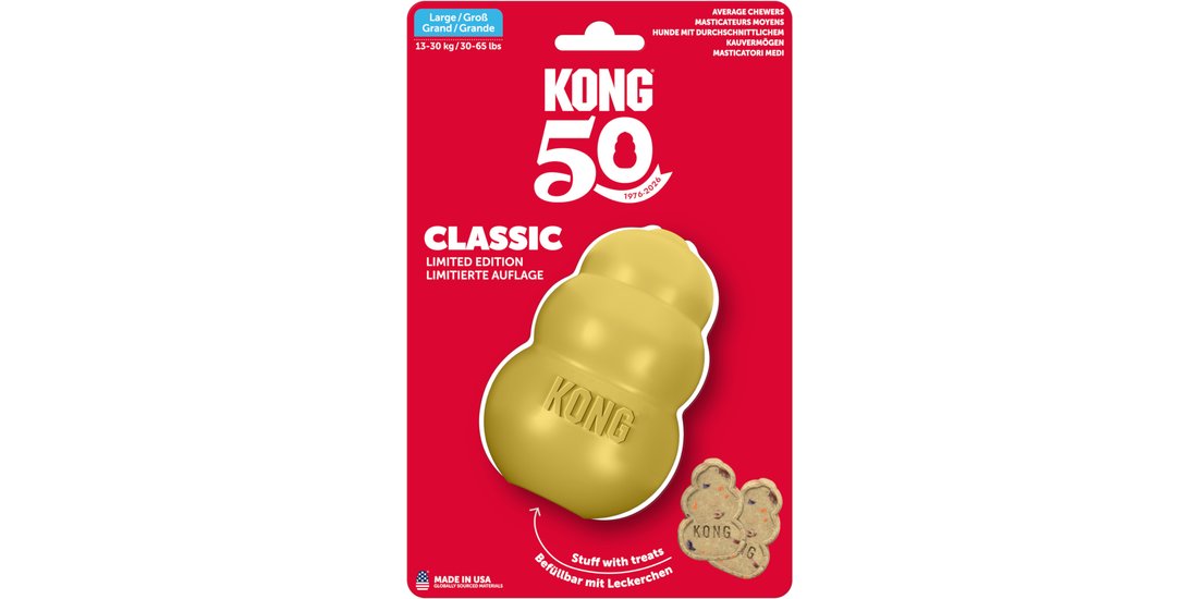KONG Classic Gold – Tg. L: ca. Ø 7 x H 10 cm