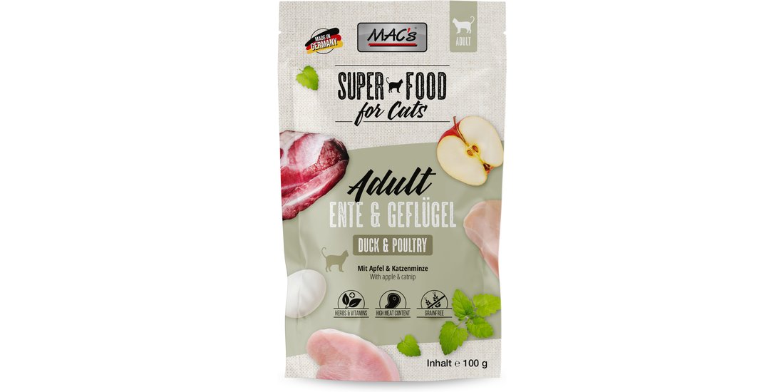 MAC’s Cat in busta 24 x 100 g – Anatra & Pollame…