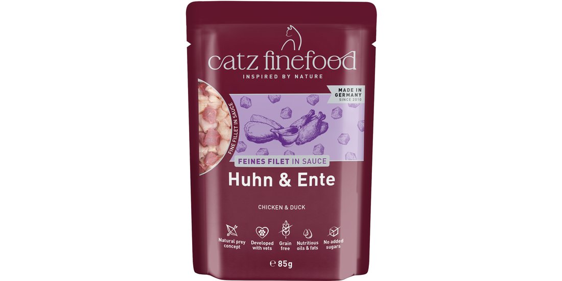 catz finefood Fillets 16 x 85 g – Pollo & Anatra…