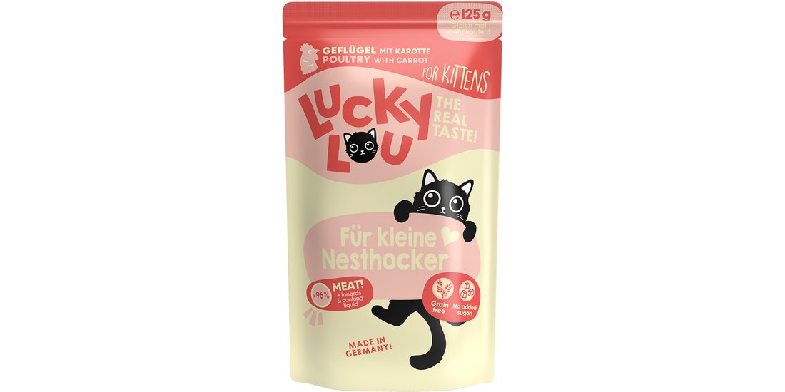 Lucky Lou Kitten 48 x 125 g umido gatto – Mix…