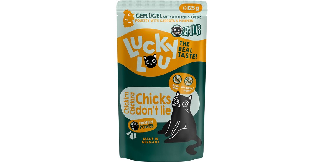 Lucky Lou Senior 48 x 125 g – Pollame